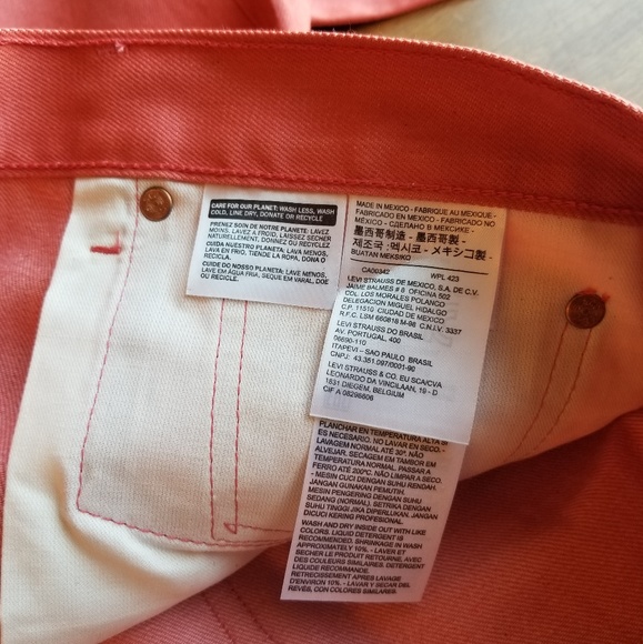 Levi's 501 Shrink-to-Fit button-fly jeans - coral - Picture 6 of 8